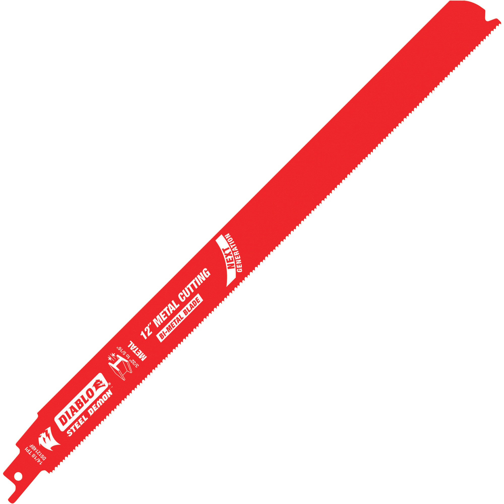 Diablo Steel Demon Reciprocating Saw Blades, 5-Pk., 12in.L, 14/18 TPI, Model# DS1214BF5